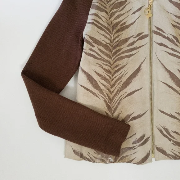 Baby Phat Vintage Genuine Leather Animal Print High Collar Jacket - Picture 4 of 13